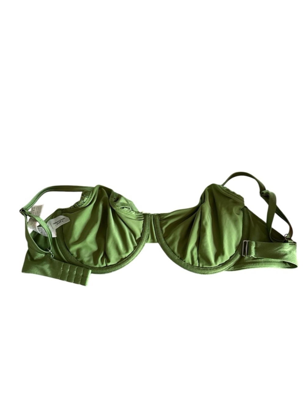 Abercrombie & Fitch Curve Love Olive Green Underwire Bikini Top